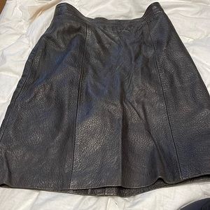 Lined black Leather skirt xsmall